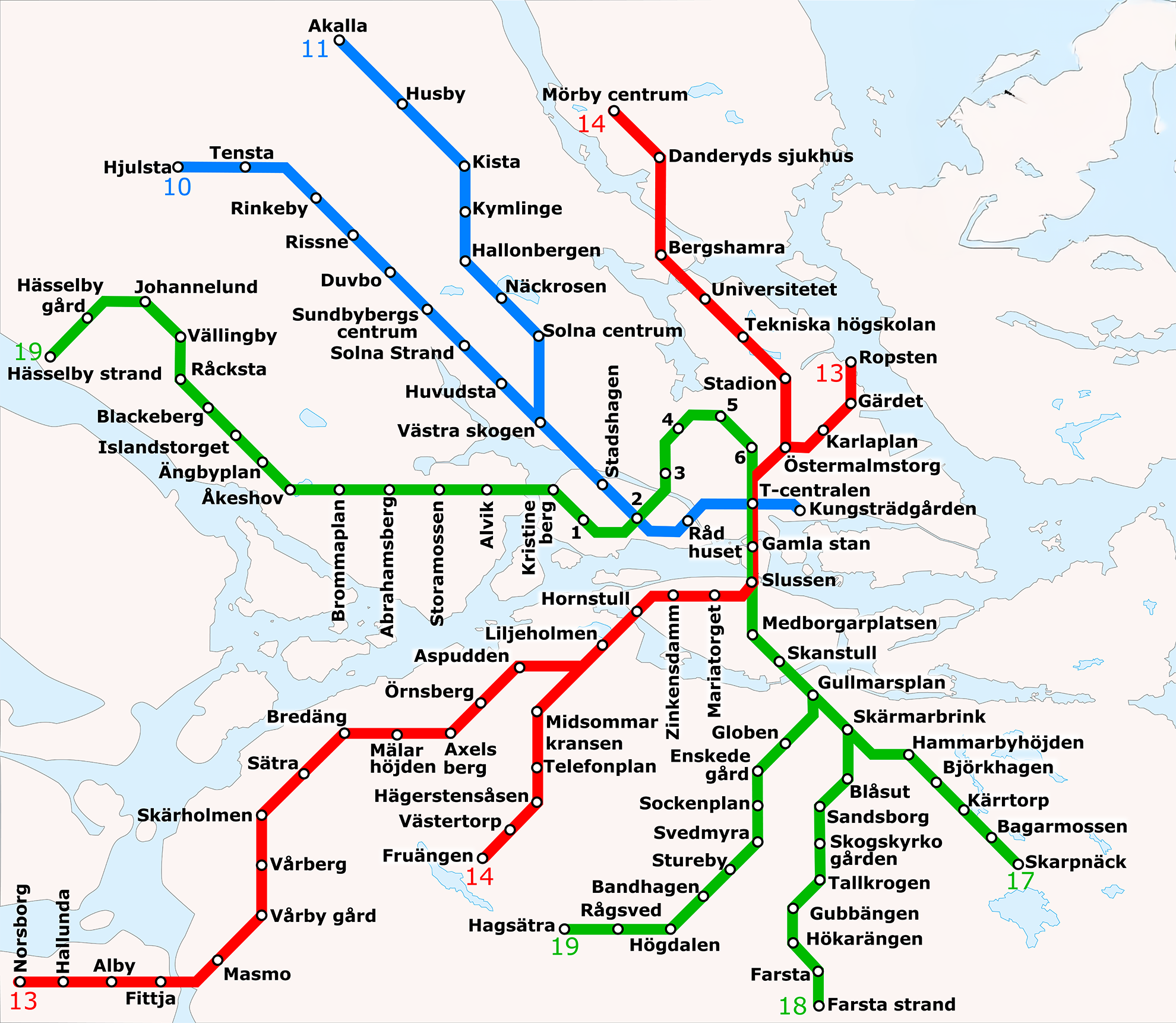 Tunnelbana karta